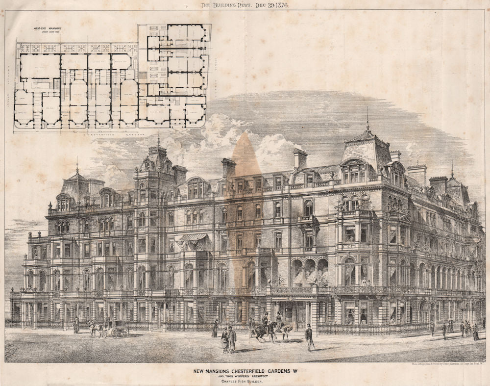 New Mansions, Chesterfield Gardens; W. Jno. Thos, Wimperis Architect 1876